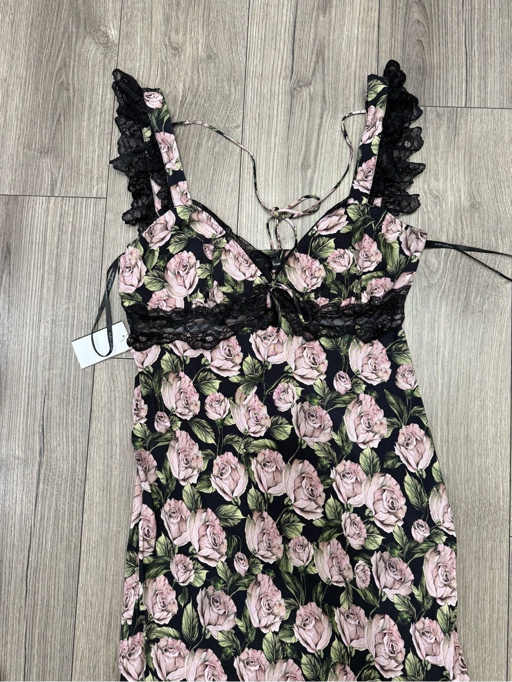 NWT For Love & Lemons Fallen Rose Print Maxi Dress SZ XL - Picture 2 of 9